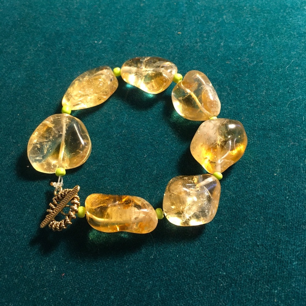 Artisan made citrine bracelet